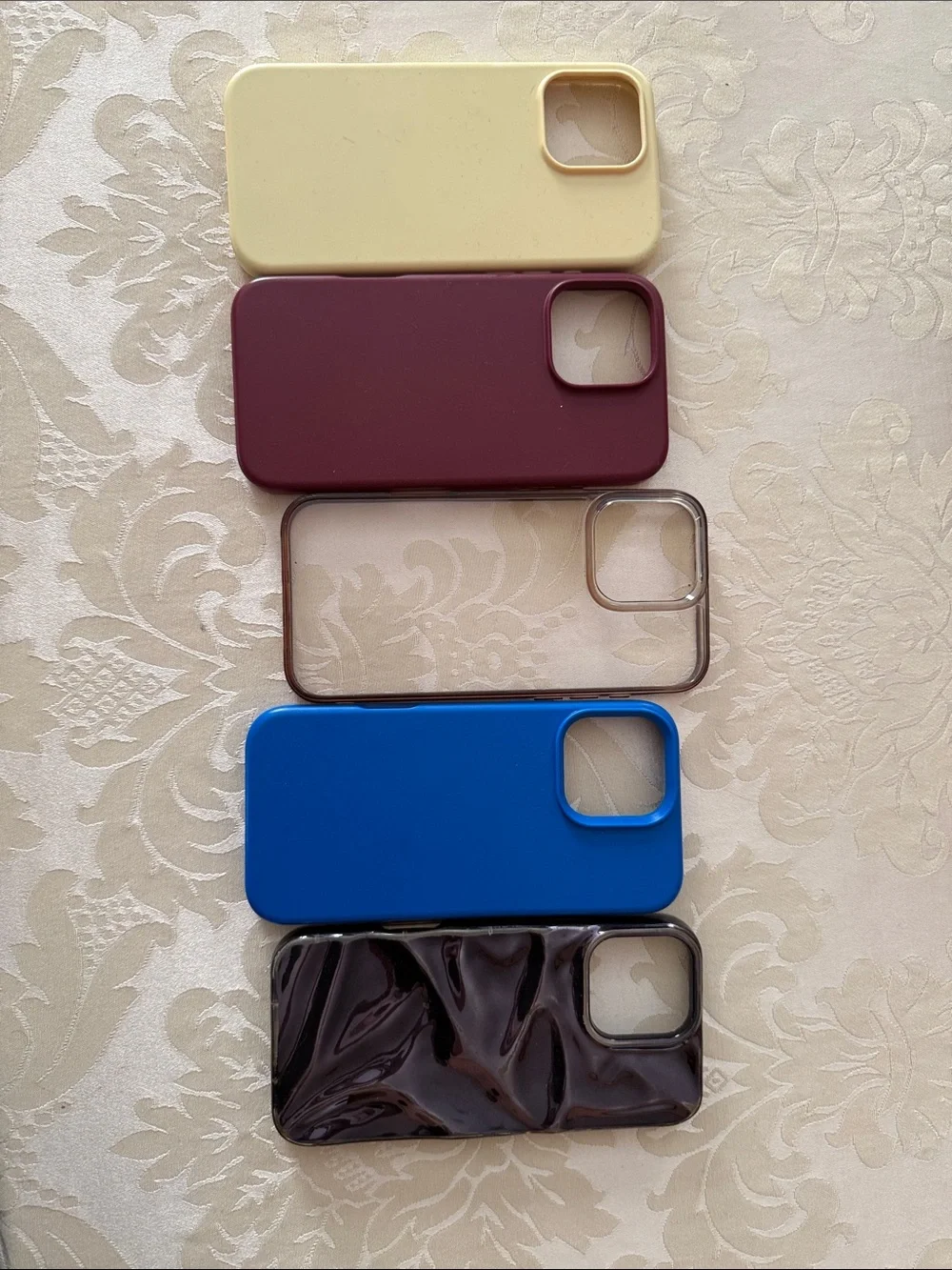 Cases iPhone 16 plusCase Set - Cream, Burgundy, Clear, Blue, Black like new